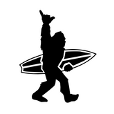 Sasquatch "Surfer" Vinyl Decal - White